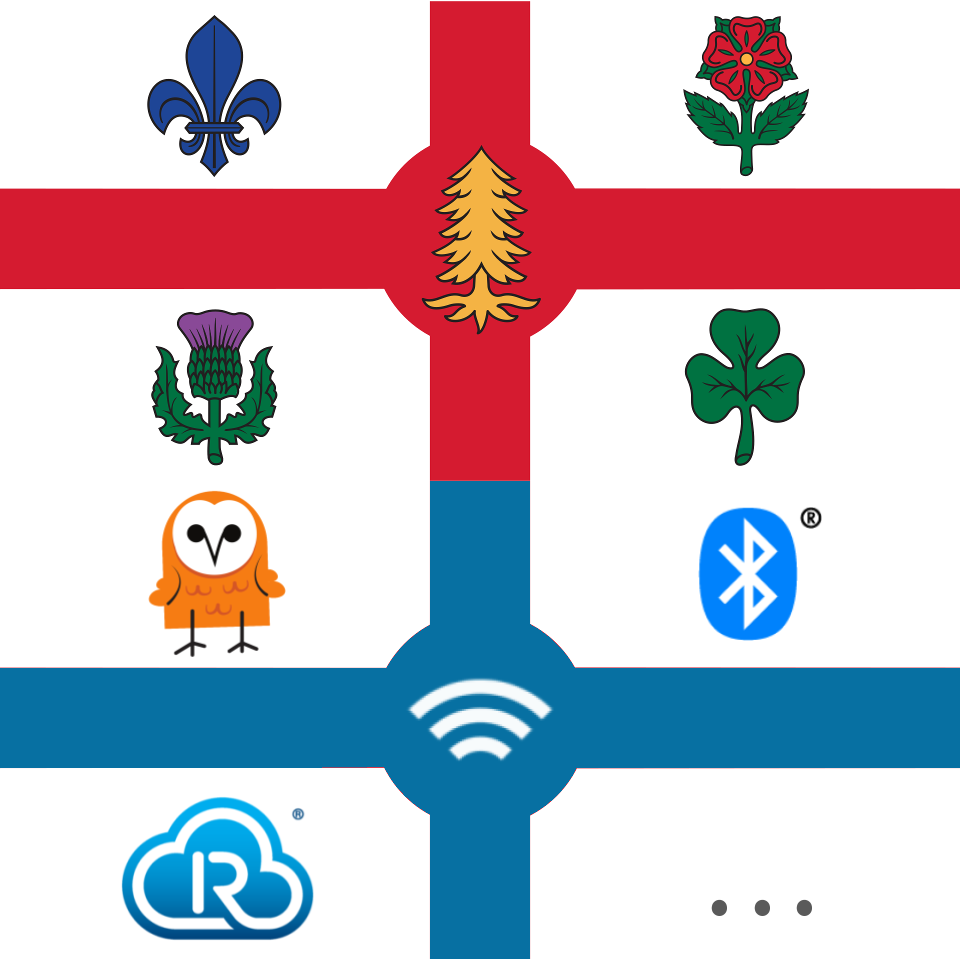 Montreal flag with radio communication